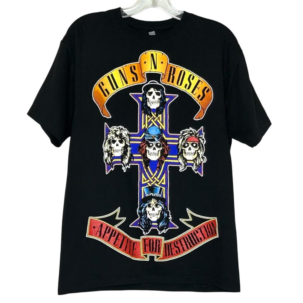 Men's Gun N Roses Appetite For Destruction Medium Black Short Sleeve T-shirt